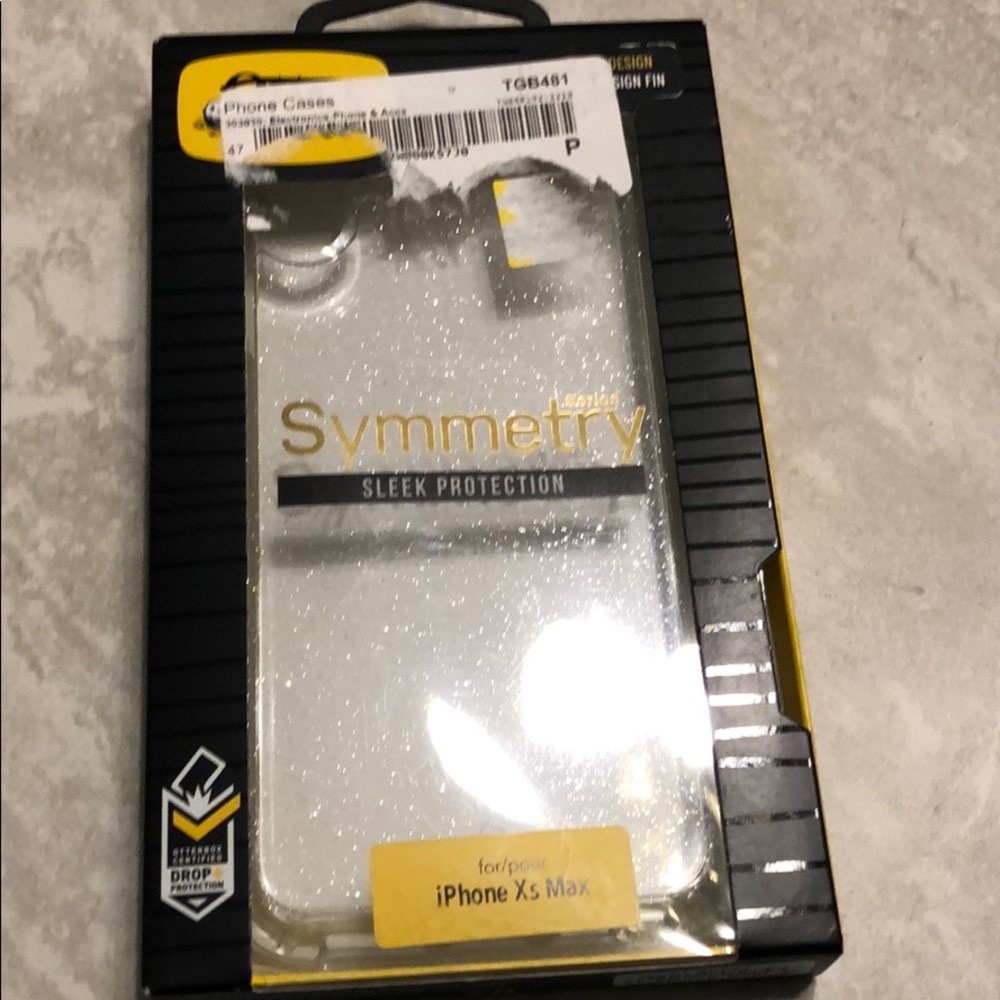 OtterBox iPhone XS max symmetry clear glitter case